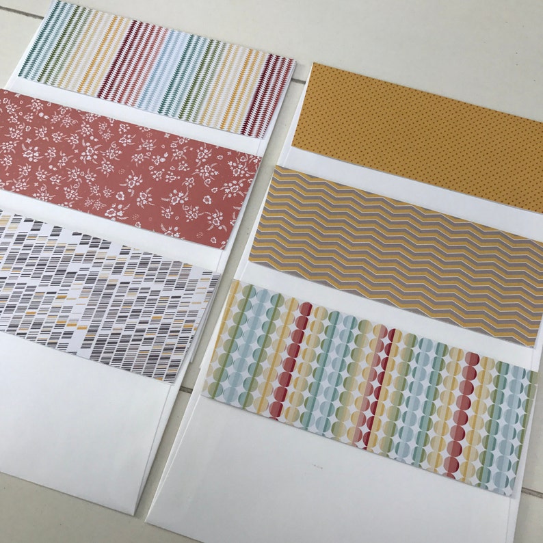 Studio Calico Snippets Stationery with Coordinating Envelopes Set of 6 Handmade Set of Notecards image 5