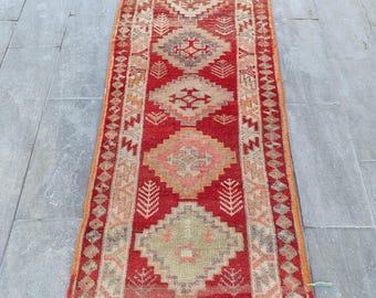 3x10 FT, Turkish Runner 3x10, heriz runner rug 3x12, Oushak Runner 3x10, Vintage Persian Runner Rug, Bohemian Decor Rug, Tribal Handmade Rug