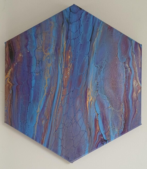 多色 六角形キャンバスアート 管理番号A-7 VIC ARTから、変形張り