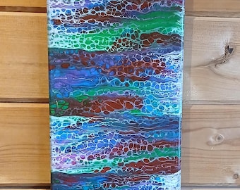 Acrylic Painting, Swipe Technique, Stretched Canvas, Wall Art