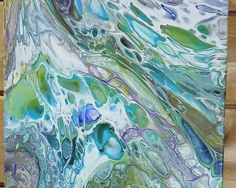 Copper, Gold, Black and White Acrylic Fluid Art Flip Cup Pour Painting ...