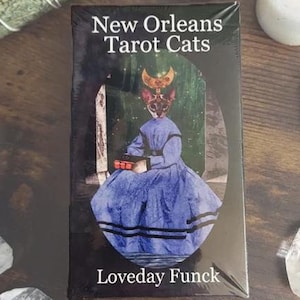 Baraja de los GATOS del TAROT de Nueva Orleans de Loveday Funck