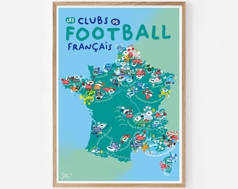 Poster "French football clubs"