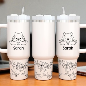 Benutzerdefinierte Name Winnie the Pooh Becher 40 Unzen, personalisierte Disney Tasse, personalisierte Kinder Geschenk, 40 Unzen Becher, Disney Geschenk