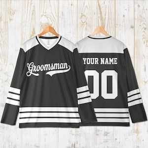 Groom & Groomsmen Hockey Jersey Shirts Custom Names And Numbers Jersey,Groomsmen Proposal,Bachelor Party Groomsmen Jersey,Best Man