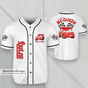 Gepersonaliseerde Cars-honkbalshirt: teamoutfit, cadeau voor kinderen