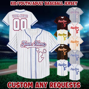 Custom Name Team Cheerleading Jersey, Custom Stripe Line Color Baseball Jersey For Baseball Fans,Custom Number Baseball Team jersey