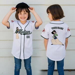 Personalized Disney Jersey, Disney Mulan Baseball Jersey, Jersey for Kids, Youth & Adults, Gift For Her