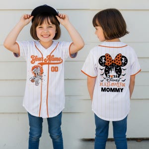 カスタムディズニーハロウィンコレクションチームバンドル野球、パーソナライズ野球チームジャージ、ハロウィンファンへの誕生日プレゼント、6キャラクター