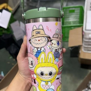 Monster Doll Tumbler: 30oz Stainless Steel Flip Straw Cup
