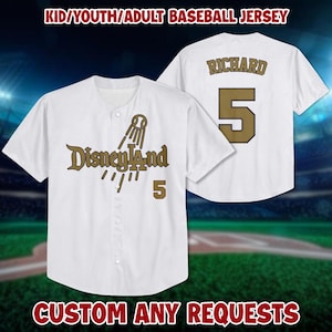 Custom Disneyland Baseball Jersey: Fan Gift, Team Number, Kids & Adults