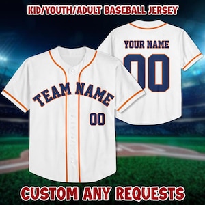 Personalized Houston Baseball Jersey: Custom Team Name & Number