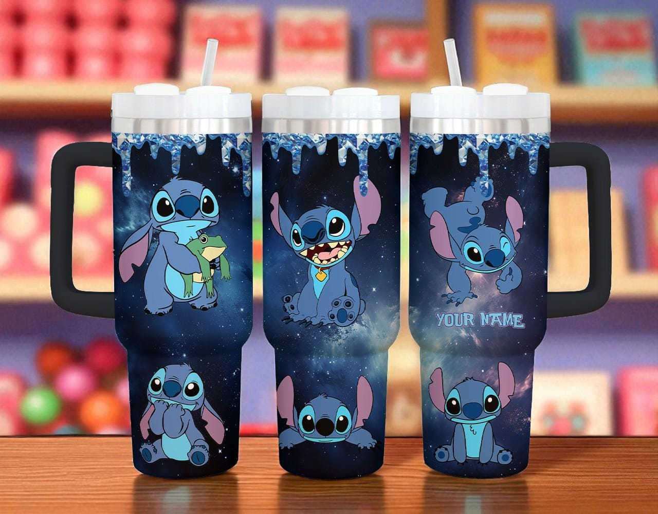Discover Disney Stitch 40oz Tumbler, Stitch Vacation Trip Tumbler, Perfect for Disney Fan, Disney Gift
