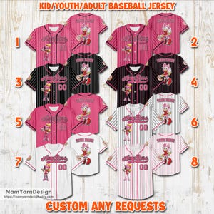 Custom Amy Rose Baseball Jersey: Personalized Sonic Movie Jersey
