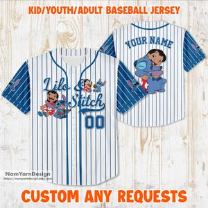 Personalized Lilo and Stitch Baseball Jersey: Custom Fan Apparel