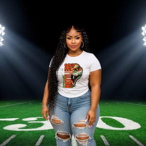 FAMU Rattlers Mascot PNG: HBCU Pride, Orange Green Snake (Digital Download)