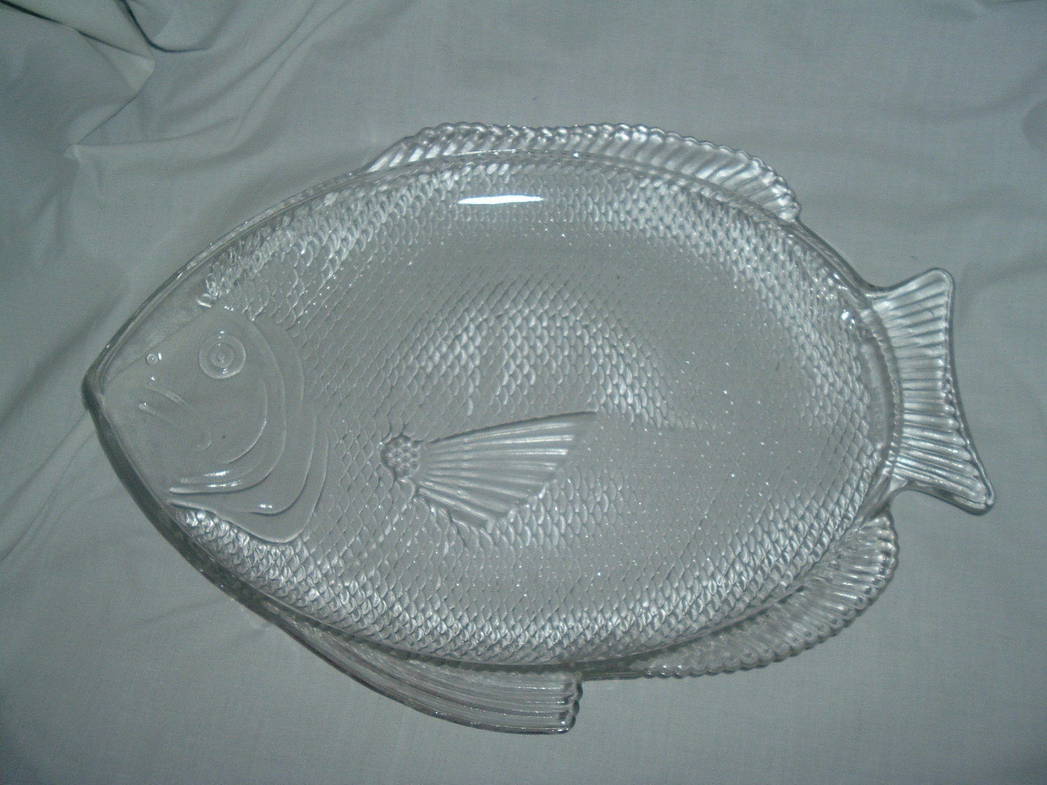 GLASS FISH SERVING Plate Etsy