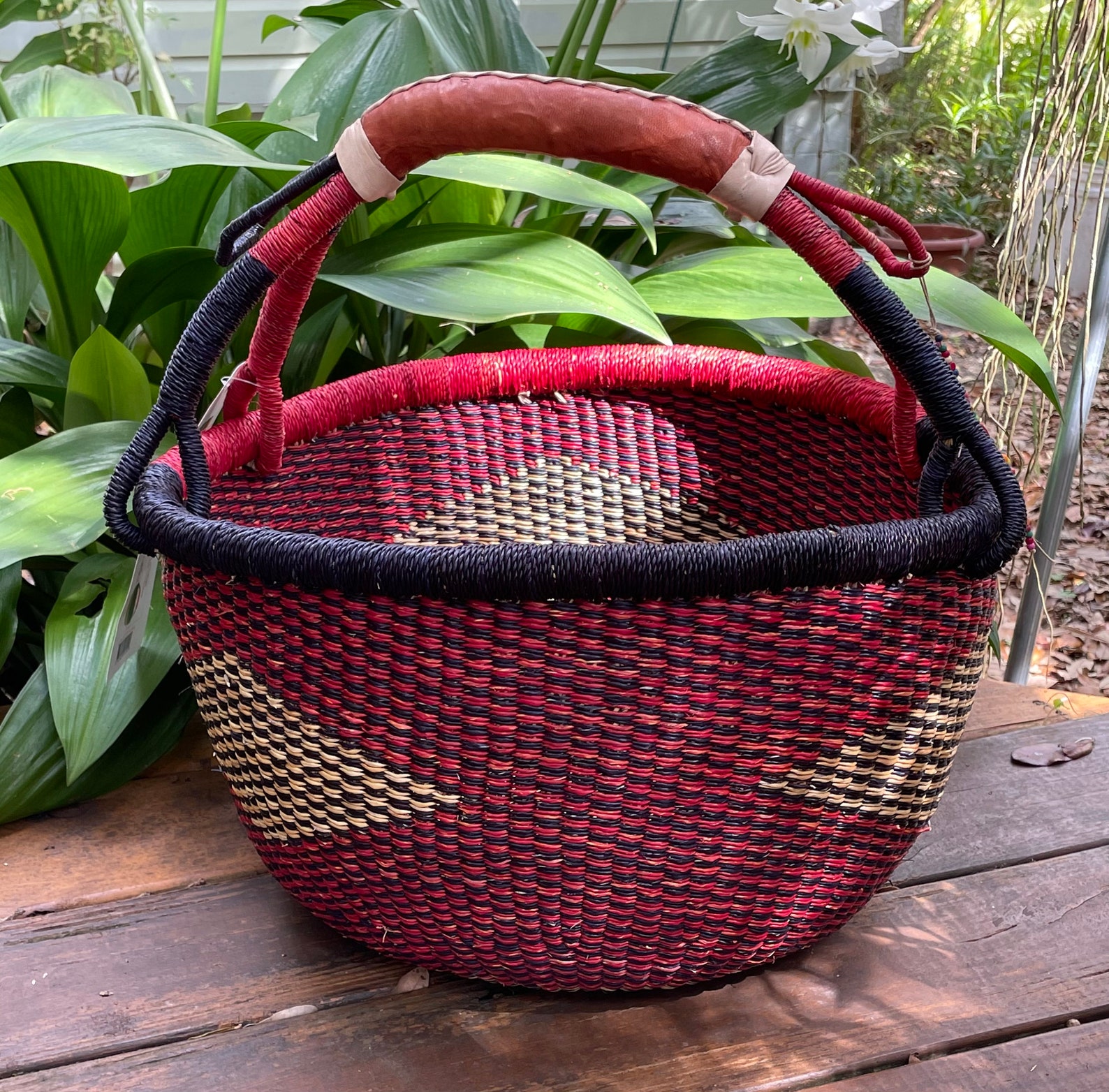 African basket Extra large market basket Bolga basket Etsy