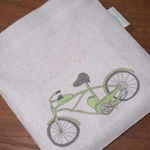 Reusable sandwich bag - Ecofriendly sandwich bag - Unbleached cotton sandwich bag - Gender neutral - Reusable snack bag-Sandwich bag-Bicycle