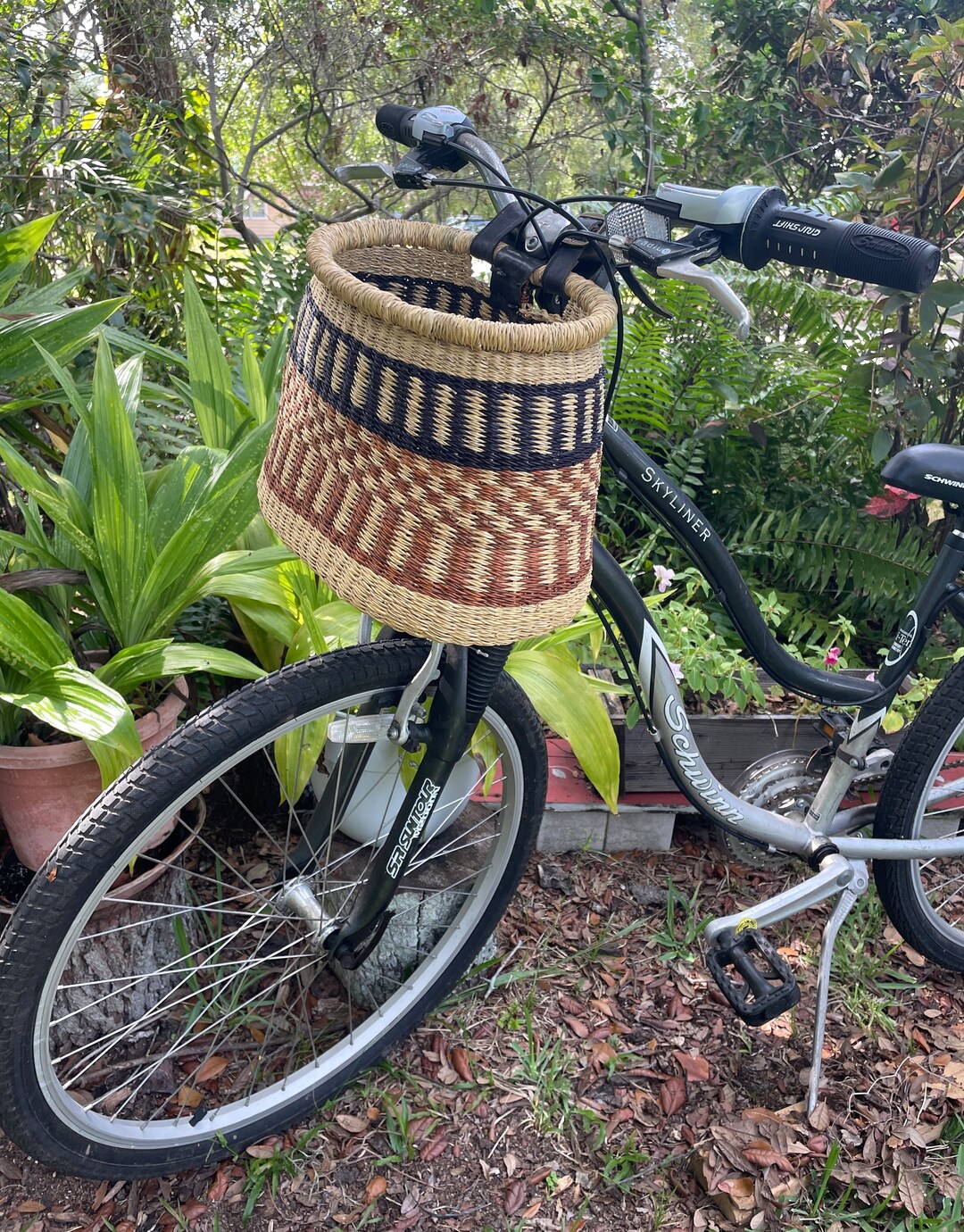 NEW Tapered Bicycle Basket Bolga Basket Large Front Bicycle Basket