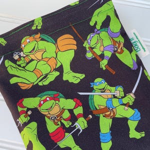 Reusable sandwich bags - Reusable snack bag - For the kids sandwich bags - Zero waste lunch bags -  For him sandwich bags - Ninja turtles