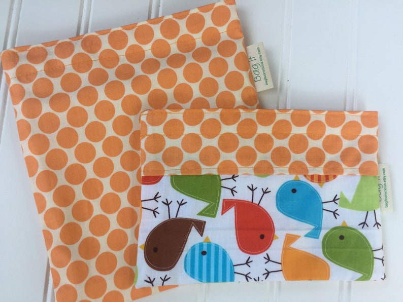 Reusable Snack Bags Reusable Snack Bag Zero Waste Lunch Etsy
