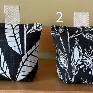 Door stopper - fabric door stopper - decorative door stopper - filled door stopper - indoor door stoppers -  door stop - Black and white