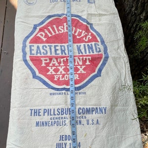 Vintage cotton flour sacks Old fashioned flour sack Original flour sacks Cotton flour sack Pillsbury, Gold Medal , King of Gold image 4