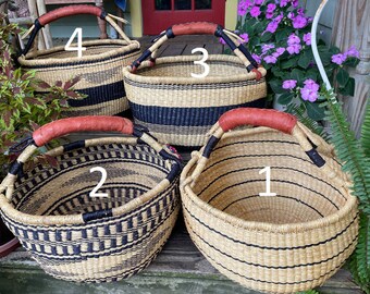 African basket - Extra large market basket - Bolga basket - farmers market basket - Picnic basket -  fairly traded basket - harvest basket