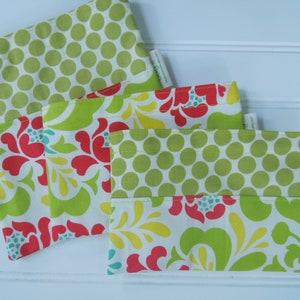 Reusable sandwich bags -- Reusable snack bags - Eco friendly reusable snack bags - Waste free lunch - Sandwich snack sets - Pop garden ivory