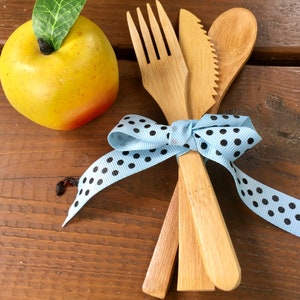 Reusable bamboo cutlery  - Picnic cutlery - Bamboo flatware - Bamboo cutlery - eco kitchen - eco friendly - bamboo flatwares