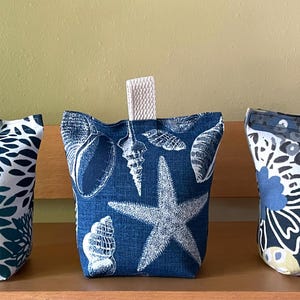 Door stopper - fabric door stopper - decorative door stopper - filled door stopper - indoor/outdoor door stop - door wedge -door stop -Blues