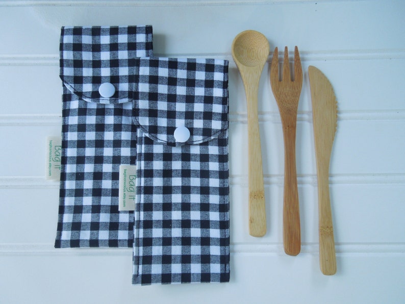 Reusable Bamboo Cutlery and Carrying Pouch Picnic Cutlery Etsy