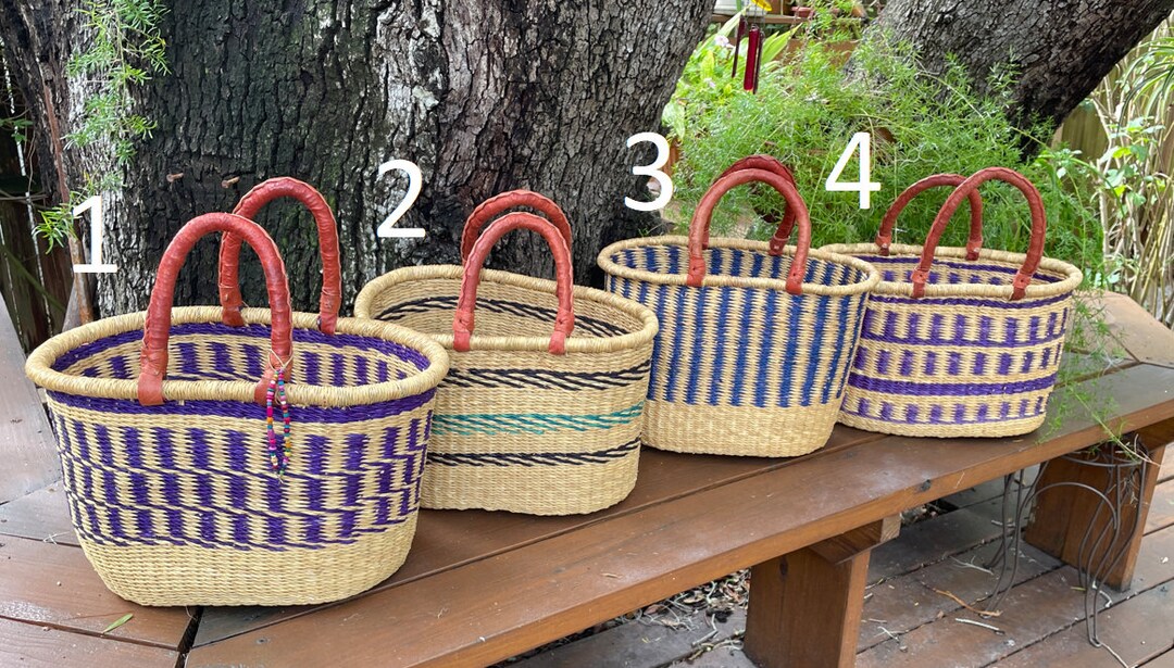 African Basket Large Oval Basket With 2 Handles Bolga Basket fairly