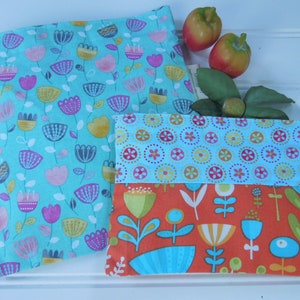 Reusable sandwich bags - Reusable snack bags - set of reusable sandwich and snack bags - waste free lunch - More than  just tulips