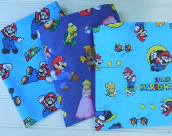 Reusable sandwich bags - Reuse snack bags - Birthday party favor - Reusable bags sets - For the kids sandwich bag - Super Mario and princess