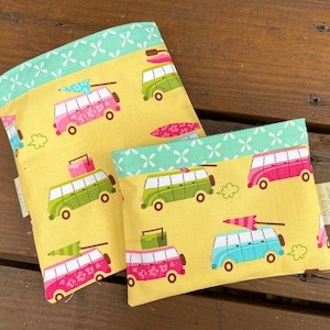 Reusable sandwich  bag - Reusable snack bags - Eco friendly sandwich bag - Waste free lunch bags -  Large reusable snack bags - Beach day