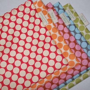 Five reusable sandwich bags - Reuse sandwich bags - Polka dots sandwich bags - Fabric sandwich bags - Waste free lunch -Your choice of color