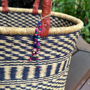 African basket - Bolga basket - Grass basket - Large oval basket with 2 handles -fairly traded basket- Farmers market, picnic, beach basket Bild 10