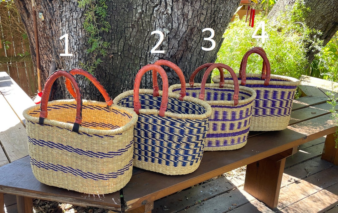 African Basket Large Oval Basket With 2 Handles Bolga Basket fairly