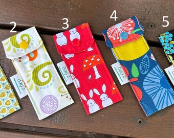 Mini straws carrying pouch - Reusable straws pouch- metal straw and brush case - travelling pouch - multi purpose pouch - EpiPen pouch