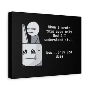Canvas Coder Geschenkidee, Design für Tech Geeks, Computer Science Decor, Programmierer