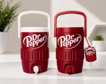 Porta lattine retrò a forma di ciliegia da 355 ml - Porta lattine stampato in 3D con apribottiglie e cannuccia - Per gli amanti delle bibite - Regalo - Fatto a mano