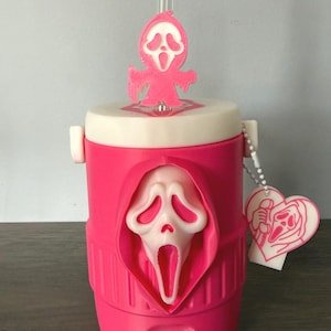 Horror 12oz Can Holder with Lid, Straw Topper & Can Opener | 3D Printed Horror Gift
