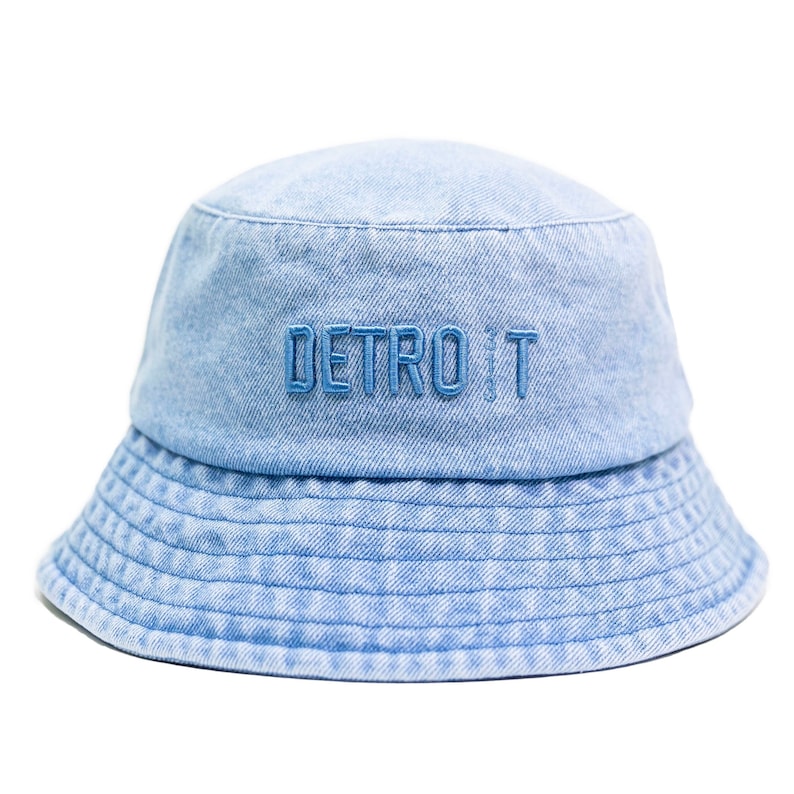 Detroit blue denim bucket hat image 1