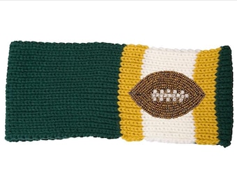 Green Bay Packers inpsired football ear warmer headband
