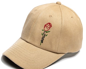 Detroit cream rose baseball cap