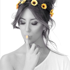 sunflower crown halo wreath headband