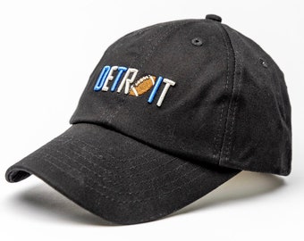 Detroit Lions football inspired baseball cap