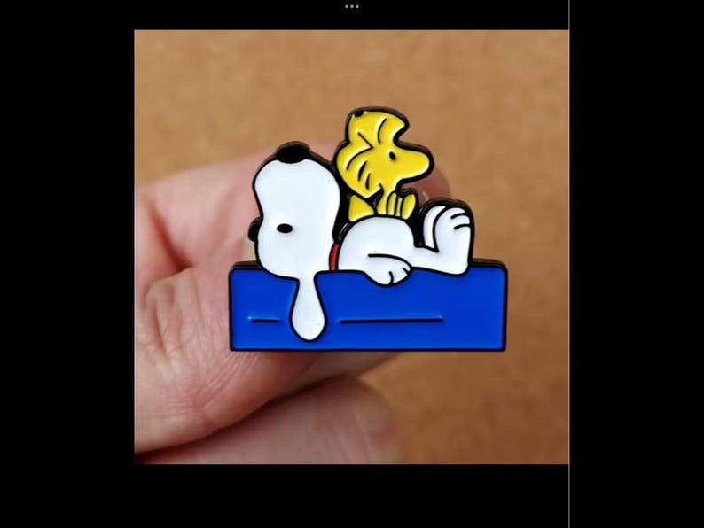Snoopy & Woodstock Enamel Pin - Etsy